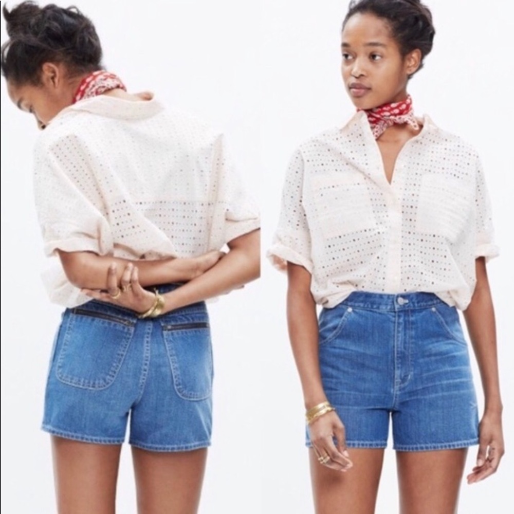 MADEWELL Westside Zip Pocket High Rise Denim Short